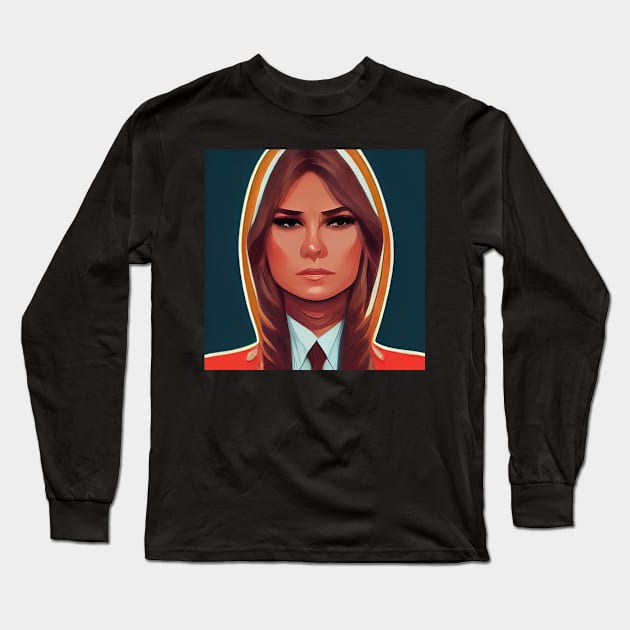 Melania Trump | Comics Style Long Sleeve T-Shirt by ComicsFactory